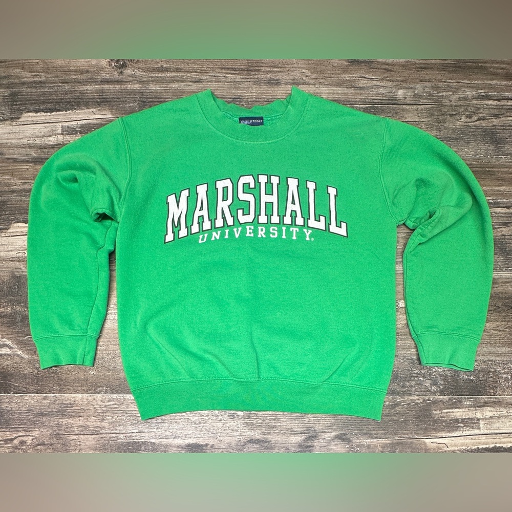 Marshall University Sweatshirt - MV Sport - Green Crewneck - Men’s Small - GUC